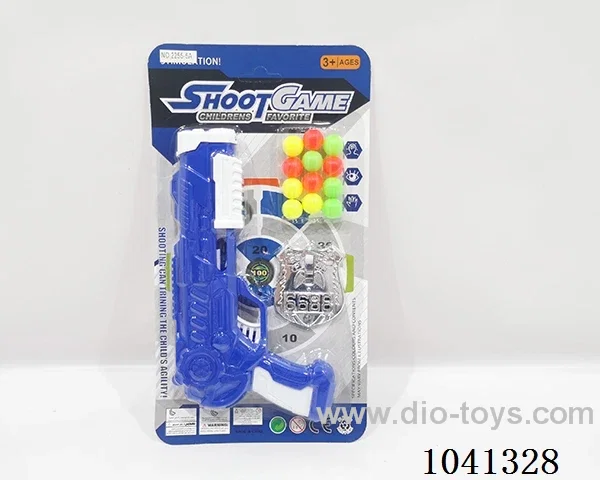 Soft bomb &ping pong gun set 2color mixed loading in blister card