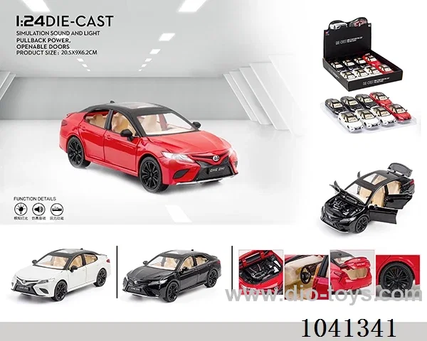 1:24 pull back car with sound&light in display box