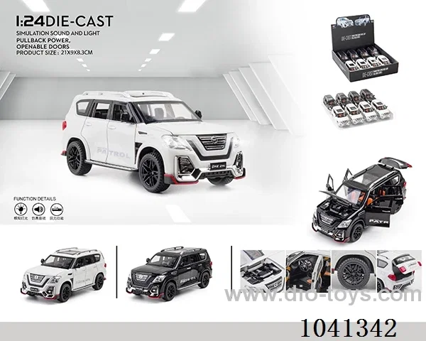1:24 pull back car  2color mixed loading in display box