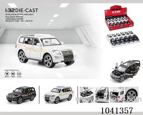 1:32 pull back car with sound&light 2color mixed loading in display box