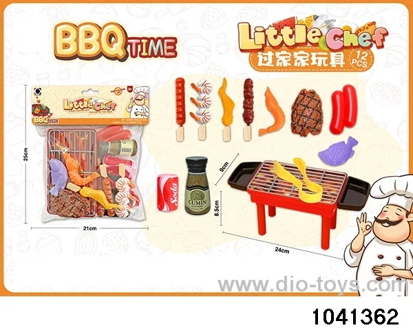 Barbecue grill set (12pcs) in PP bag with header