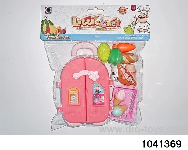 Trolley refrigerator set - pink (11pcs) in PP bag with header
