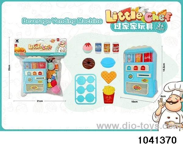 Beverage vending machine set - blue in PP bag with header