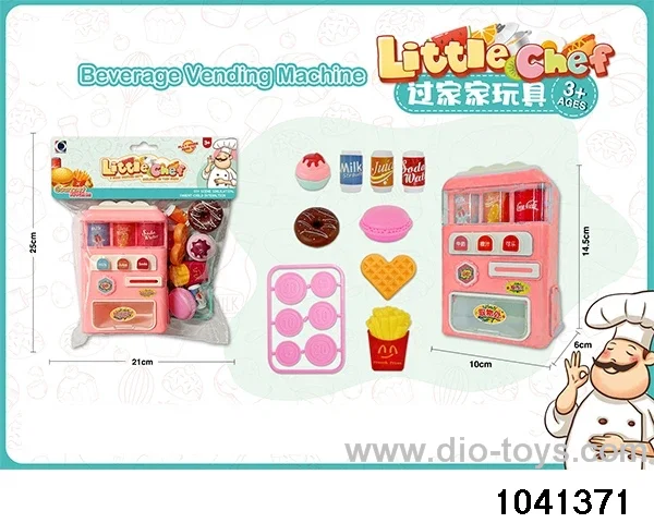 Beverage vending machine set - pink in PP bag with header
