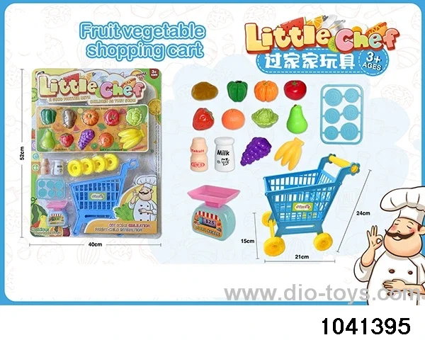 Fruit and vegetable shopping cart in clam shell