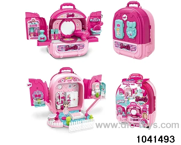 3-in-1 makeup backpack in paper card