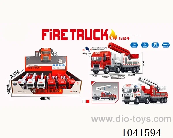 inertia alloy car with  light &musis 2color mixed loading include battery