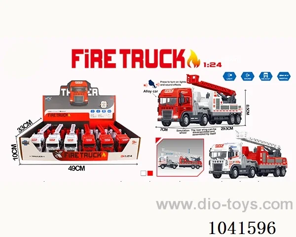 inertia alloy car with  light &musis 2color mixed loading include battery