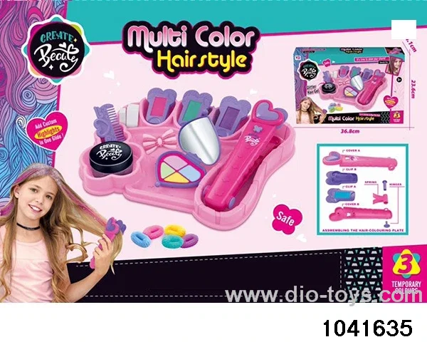 Hair dyeing set in color box