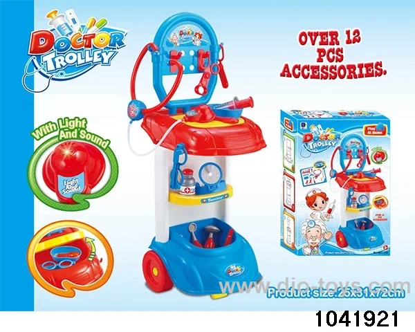 Sound and light medical equipment cart in color box