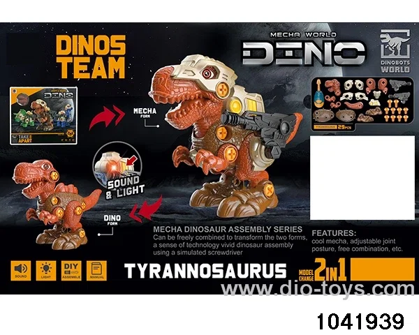 Sound and Light Disassembly and Assembly of Dinosaurs in color box