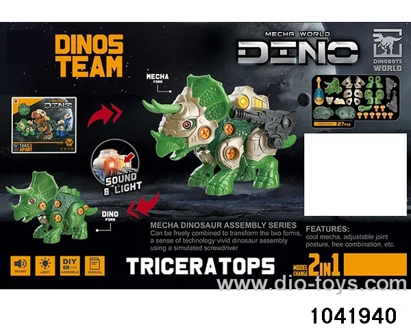Sound and Light Disassembly and Assembly of Dinosaurs in color box
