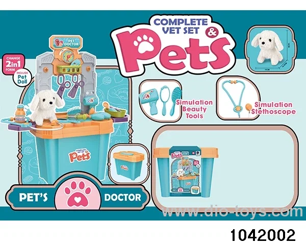 Pet care set in paper card