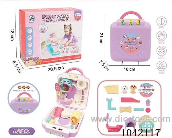 Combination lock for suitcase in color box