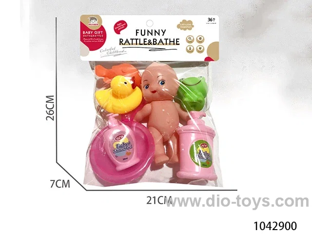 rubber toys in PVC bag