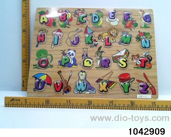 Wooden puzzles in Plastic film