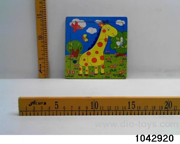 Wooden puzzles in Plastic film
