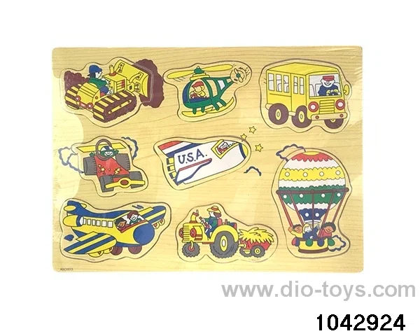 Wooden puzzles in Plastic film