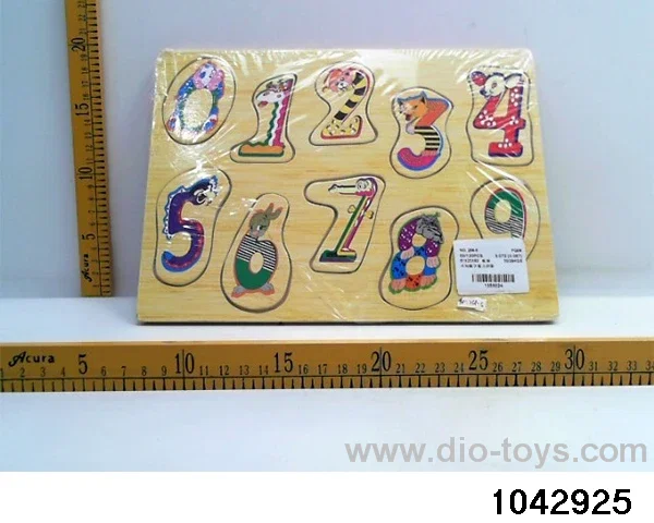 Wooden puzzles in Plastic film