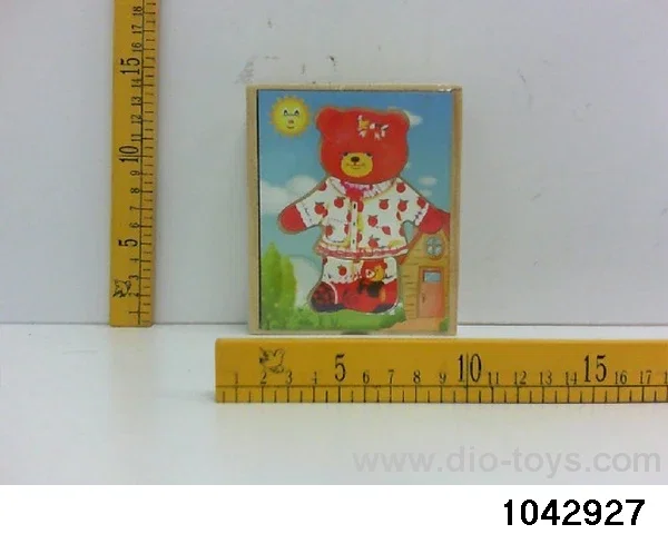 Wooden puzzles in box
