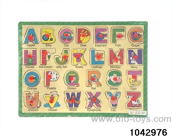 Wooden puzzles in Plastic film