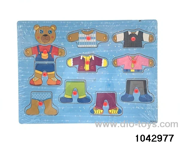 Wooden puzzles in Plastic film