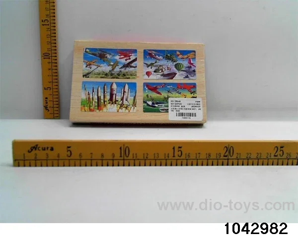 Wooden puzzles in box