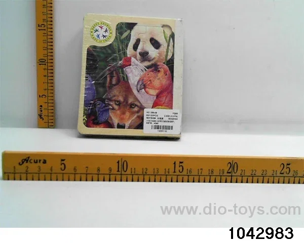 Wooden puzzles in Plastic film