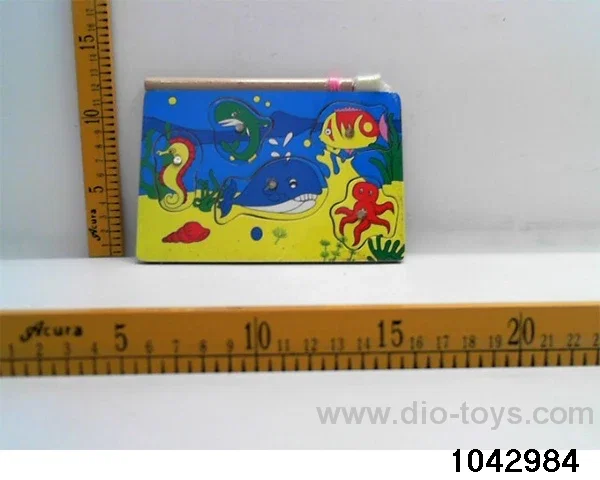 Wooden puzzles in Plastic film