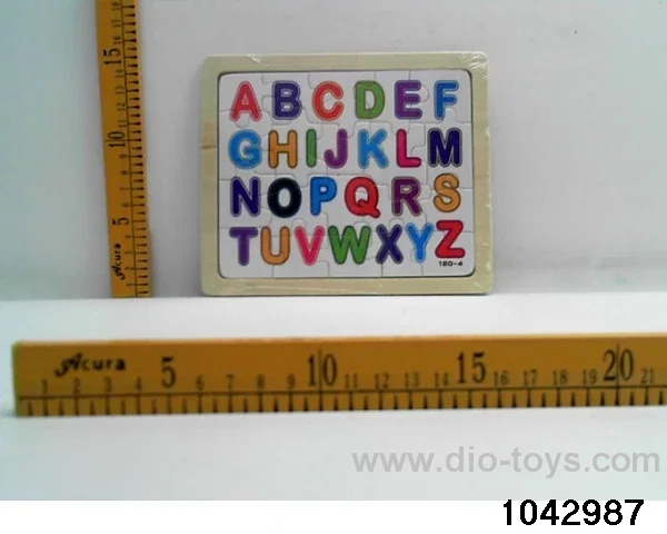 Wooden puzzles in Plastic film