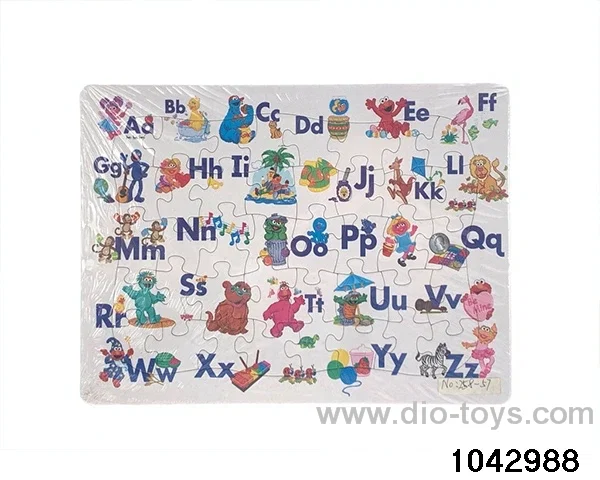 Wooden puzzles in Plastic film