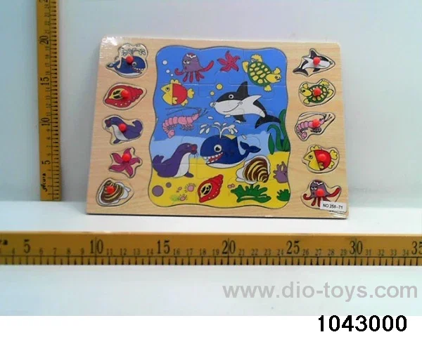 Wooden puzzles in Plastic film