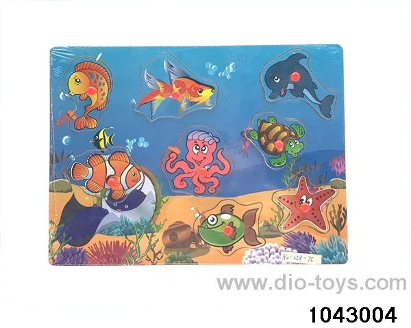 Wooden puzzles in Plastic film
