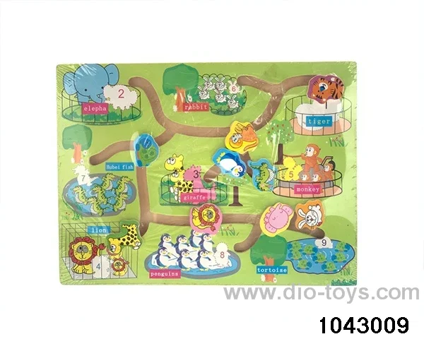 Wooden puzzles in Plastic film