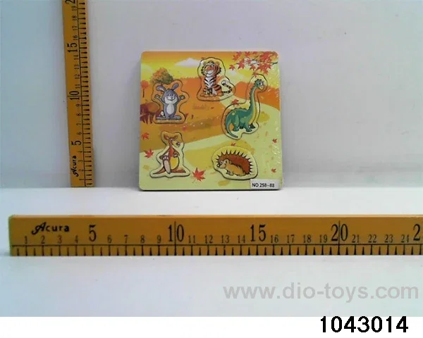 Wooden puzzles in Plastic film