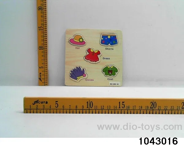 Wooden puzzles in Plastic film