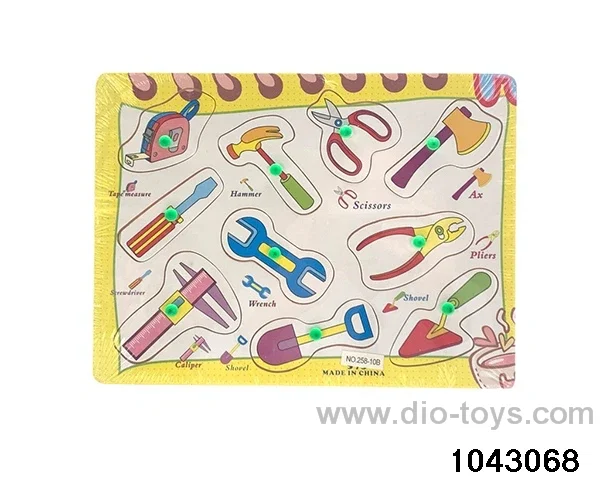 Wooden puzzles in Plastic film