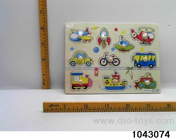 Wooden puzzles in Plastic film