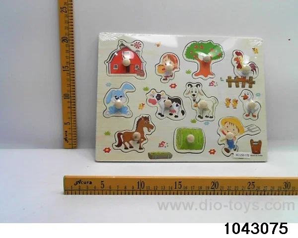 Wooden puzzles in Plastic film