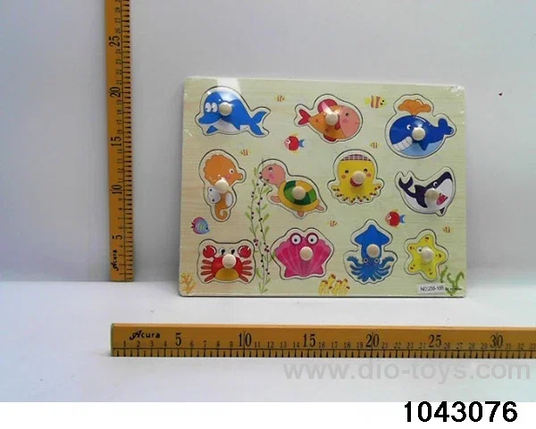Wooden puzzles in Plastic film