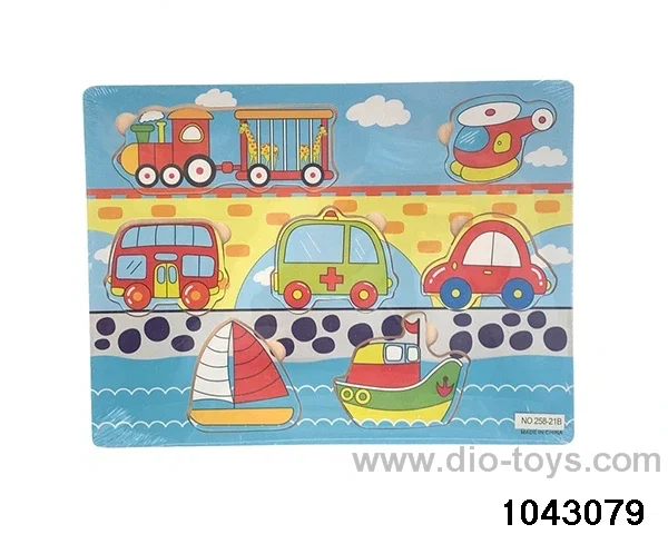 Wooden puzzles in Plastic film