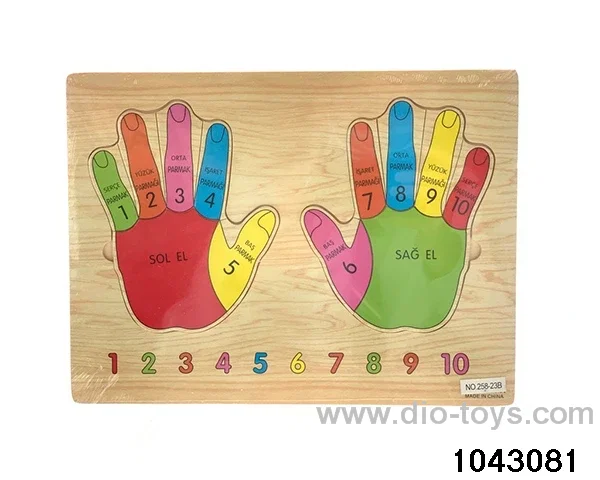 Wooden puzzles in Plastic film