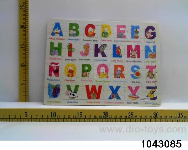 Wooden puzzles in Plastic film