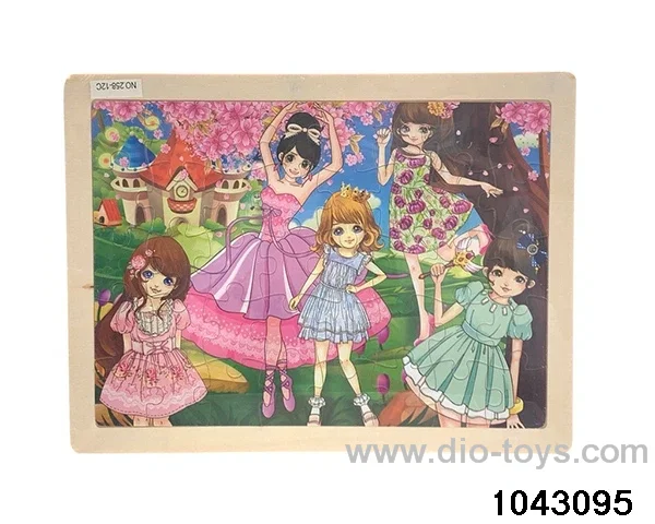 Wooden puzzles in Plastic film