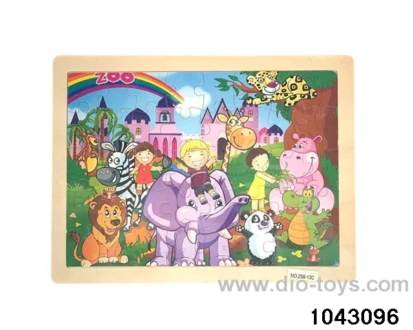 Wooden puzzles in Plastic film