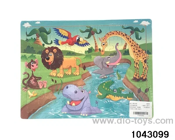 Wooden puzzles in Plastic film