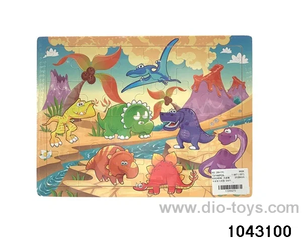 Wooden puzzles in Plastic film