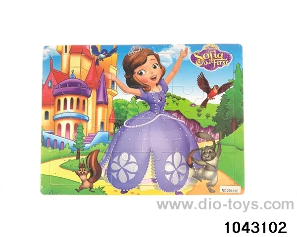 Wooden puzzles in Plastic film