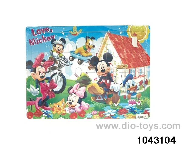 Wooden puzzles in Plastic film