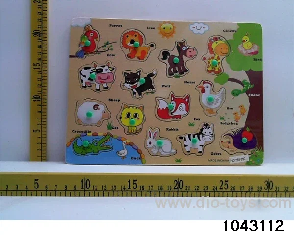 Wooden puzzles in Plastic film